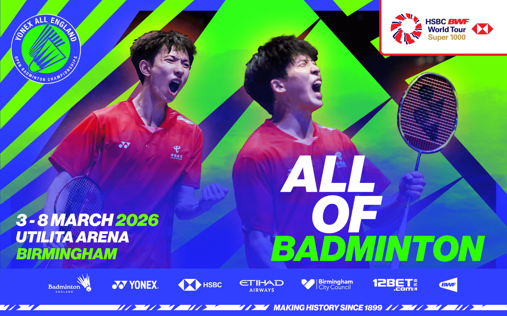 More Info for YONEX All England Open Badminton Championships 2026